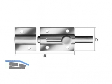 Bolzen-Knopfriegel 80 x 36 mm rostfrei V-10227080