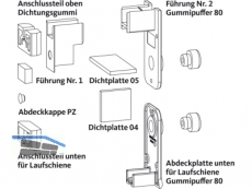 Zubehrbeutel Fhrung GU P1786 fr Laufschiene 5 grau K-17873-05-0-1