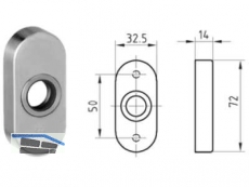 Drckerrosette 5610C easyfix Edelstahl 400276