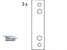 Patio FOLD, Rahmenlager Unterlage 2mm Silber (3 Stk) 312836