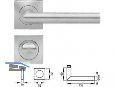 Drcker/Quadrat-Rosette Rhodos ER 28Q-WC Edelstahl matt