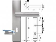 Drcker/Langschild Rhodos RLE 28 BB Edelstahl matt