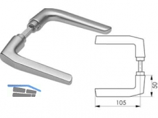 Drckerpaar gerade 418G mit Stift Leichtmetall silberfarbig 15388