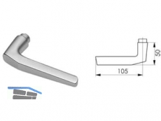 Drckerlochteil gerade 418L Leichtmetall silberfarbig 15347