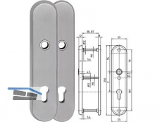 Sicherheitslangschild o. Kernziehschutz Drcker/Drcker PZ 88 mm Edelstahl