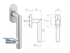 Fenstergriff 50001/51001 Gehrung Dorn 7,0 x 32 mm Edelstahl 402725