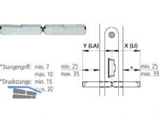 Drckerstift geteilt B-78430-59-0-1 LI = 50 / LA = 70 mm