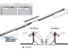 Gleitschiene Schliessfolgeregler Dorma G-GSR-EMF 2/V/BG-System silber