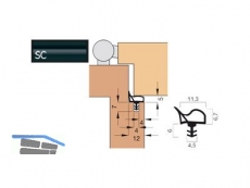 Trdichtung KB Goll V 1015-SC/KB schwarz, VPE 6 lfm