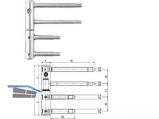 Einbohrband 11R-20-000 verstellbar verzinkt GSS Gr. 20 Bandhhe 112 mm