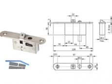 Schaltschloss B 1595 links/rechts Dorn 80 + 100 mm 20 mm B 1595 0185