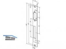Flachschlieblech Nr. 691 Edelstahl links/rechts verwendbar eckig