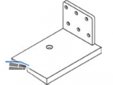 Schwellenhalter universal ohne Radius 80 - 100 mm grau