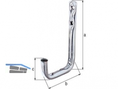 Wandhaken abgewinkelt 120x 80x40 mm 25 kg  12 mm verzinkt