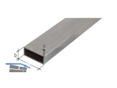 Rechteckrohr Aluminium eloxiert 1000x50x20x2mm, 471705