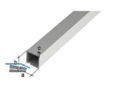 Vierkantrohr Aluminium 2000x15x15x1,0mm eloxiert, 474522