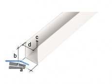 U-Profil Kunststoff 1000x12x10x1,0mm weiss, 484514