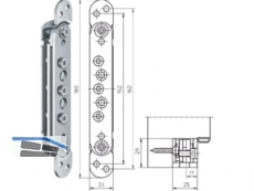 Aufnahmeelement VX 7531-3D fr Blockzarge verzinkt