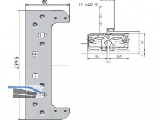 Befestigungsplatte TECTUS TE 640 3D FZ/1 verzinkt