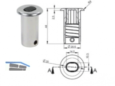 Bodenbuchse B 90030 fr automatische und manuelle Verriegelung B-90030-00-0-4