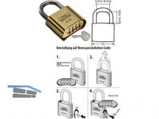 Zahlen-Vorhangschloss No.99 Ni 50 SB seewasserfest mit 4 Zahlenrollen 37661 4