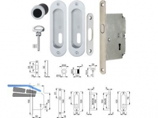 Schiebetr-Set 4930 OB / Set 3 / F94-1 Aluminium chromfarben satiniert 3948382