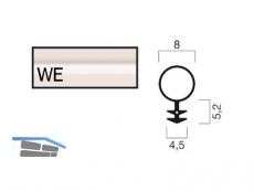 Schlauchdichtung Goll SF9011-WE weiss, VPE 200 lfm