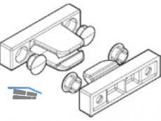 Patio FOLD, Flgelfeststeller-Set silber 375241