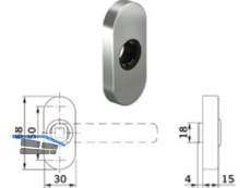 Drckerrosette PLUS 6621 oval Alu F1 OT/UT 90050060404