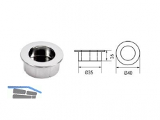 Muschelgriff 2159-40ZN1  40mm chrom gnzend