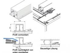 Verstrkungsprofil Hawa L = 2600 mm gebohrt farblos eloxiert 24280