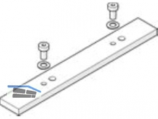 Verbindungsplatte Hawa zu Laufschiene gebohrt farblos eloxiert 24321