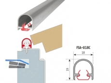 Fingerschutz-Abdeckprofil Planet EV 1 3-teilig Breite 18/Hhe 19 F-8112-18