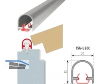 Fingerschutz-Abdeckprofil Planet EV 1 3-teilig Breite 20/Hhe 21 F-8112-20