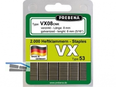 Heftklammer Prebena VX08CNK-B 8mm (2000 Stk.)