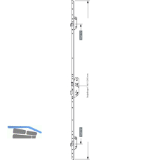 GU MFV-Schloss Secury Automatic DIN, DM 40,Stulp 2255 x 16 x 3mm eckig, silber