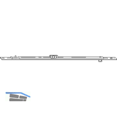 ROTO NT/NX Mittelverschluss mehrteilig 1V L=200 mm silber