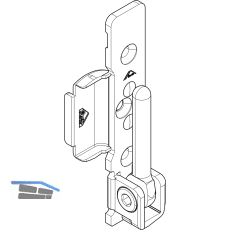 ROTO NT/NX Ecklager E5/T Holz 12/18 verstellbar 2 Bohrzapfen 7 mm 150 kg links