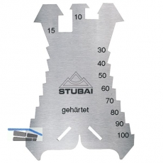 STUBAI Anreischablone 140x100x1.3 mm Maeinteilung 5-100 mm in 5 mm Schritten