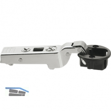 BLUM CLIP top Glastrscharnier 94, 9,5mm gekrpft, mit Feder, Schrauben