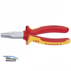 KNIPEX VDE-Flachzange DIN 5745 mit kurzen, flachen Backen Lnge 160 mm