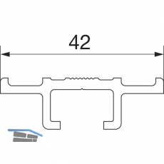 HAUTAU ATRIUM HS 300 Fhrungsschiene Nr. 1/1, L=6500 mm, Alu silber eloxiert