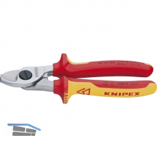 KNIPEX VDE-Kabelschere Lnge 165 mm fr Kabeldurchmesser 15 mm AWG 1/0