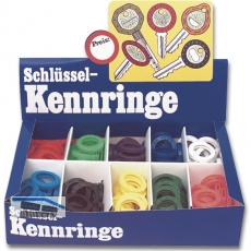 Kennring Box fr Zylinderschlssel gro 29 mm, 200-tlg. in 10 Farben sortiert