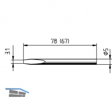 ERSA Ltspitze 0032KD Ersadur meisselfrmig zu Ltkolben 30S