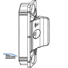 MACO MT Anpressverschluss verdeckt, Flgelteil, fr Beschlagsnut,silber (220219)