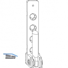 MACO Ecklager PVC, mit 3 mm Positionszapfen, 100 kg, wei (206802)