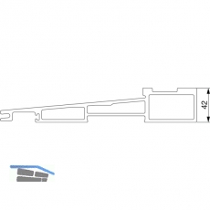 MACO Fiber-Therm Bodenschwelle Grundkrper 240, L=4000 mm, silber (466911)