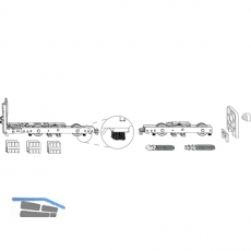 MACO HS Grundkarton Laufwagen 300 kg, mit Brsten, silber (103065)