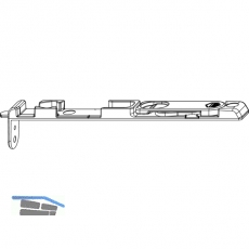 MACO Kantriegel unten, Eurofalz FT 18 mm, 9V, L=170 mm, silber (55167)